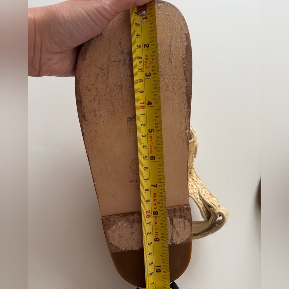 CHANEL Raffia Dad Sandals Size 41C - Picture 6 of 7